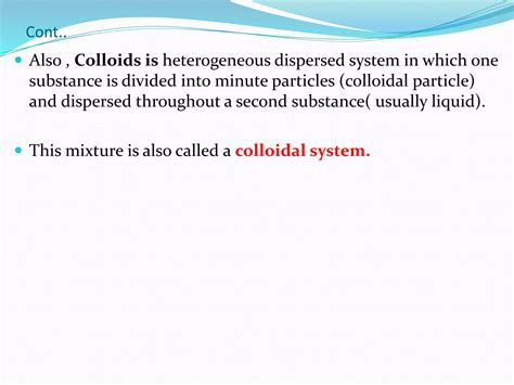 Colloidal dispersion | PPT | Free Download