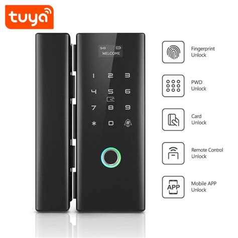 Cerradura Inteligente WIFI Puerta Vidrio Huella Digital Clave Tarjeta ...