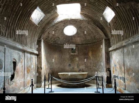 caldarium in Forum Thermae archeological site of Pompeii province of Naples Campania region ...