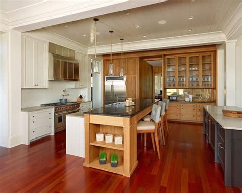 Brazillian Cherry Floor Kitchen Design Ideas & Remodel Pictures | Houzz