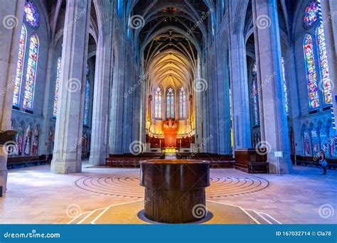 Historic Grace Cathedral Interior in San Francisco Editorial Stock Image - Image of cathedral ...