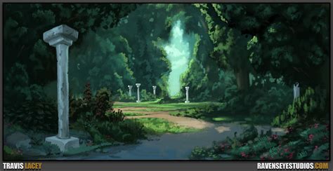 Concept Art and Design of Travis Lacey - Ravenseye Studios: Environment forest sketches