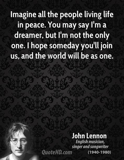 Imagine Peace John Lennon Quotes. QuotesGram