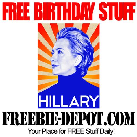 FREE BIRTHDAY STUFF – Hillary Clinton – FREE BDay Card | Freebie Depot