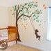 Tree decal with swings and birds Large nursery tree vinyl