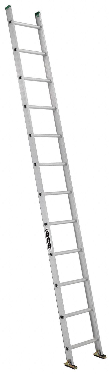 LOUISVILLE, 12 ft Ladder Ht, 17 1/8 in Overall Wd, Straight Ladder ...