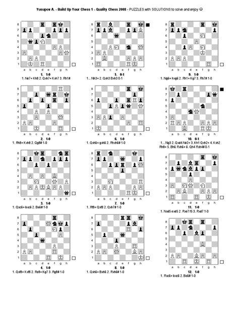 Artur Yusupov - All The Training Puzzles With Solutions in A Correct Order | PDF | Chess ...