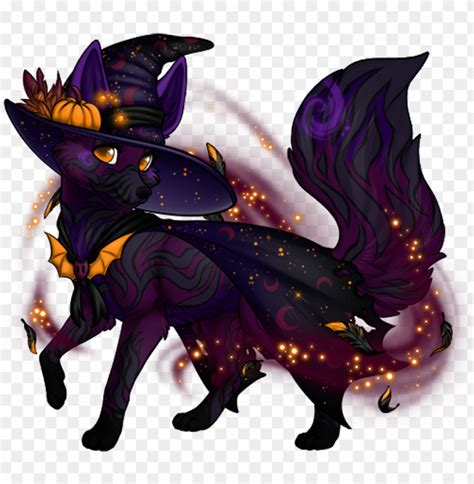 Cute Animal Animals Wolf Fox Witch Halloween Scary PNG Transparent With ...