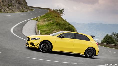 2019 Mercedes-AMG A 35 4MATIC (Color: Sun Yellow) - Side | Caricos