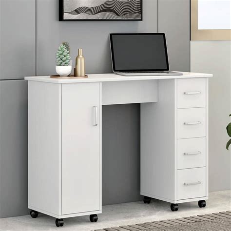 Magic Home 41.73 in. Computer Desk with Drawers Teens Study Student ...