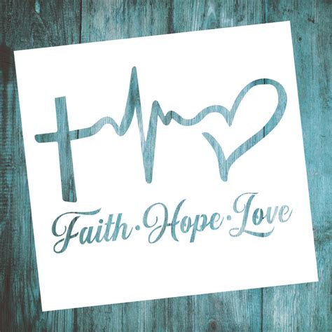 Faith Hope Love -10 Mil Mylar-Reusable Stencil Pattern — Go Stencil