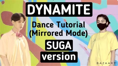 BTS Dynamite- Dance Tutorial (SUGA version) - YouTube