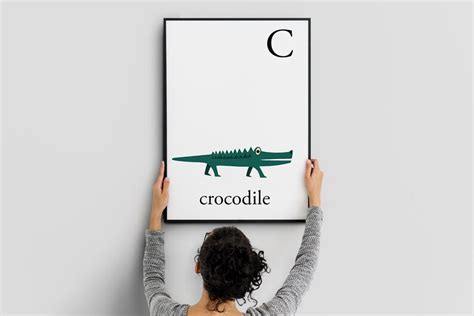 CROCODILE Jungle Poster for Kids Room Decor Printed in | Etsy