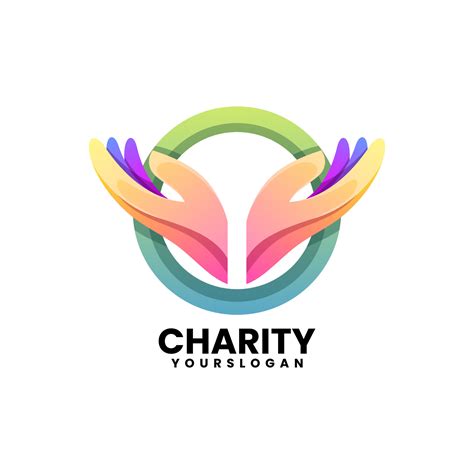 Vector logo illustration charity gradient colorful style 13530627 ...