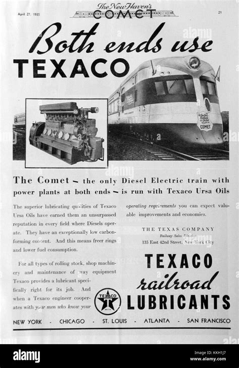 New Haven Comet Texaco 1935 Stock Photo - Alamy