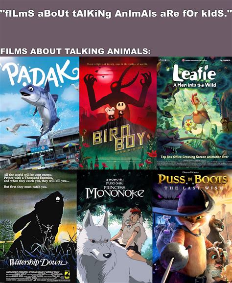 fIlMs aBoUt aNiMaLs aRe fOr kIdS : r/cartoons