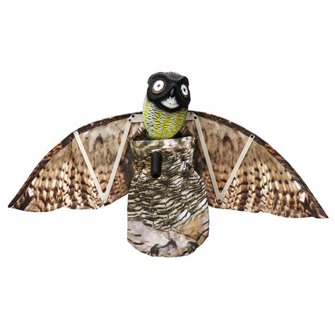 Realistic Plastic Bird Scarer Dynamic Moving Wings Realistic Owl Decoy Pest Repellent Bird ...