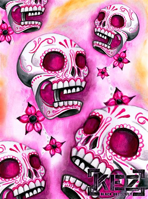 🔥 Download Pink Sugar Skull Wallpaper Skulls By Feardakez by ...