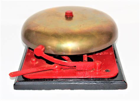 Vintage Fire Alarm Bell, 1960s Reiter 10” Mechanical Trip Bell, Fire ...