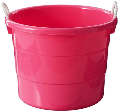 Homz Plastic Utility Tub with Rope Handles, 18 Gallon, Pink, Set of 2 - Walmart.com - Walmart.com