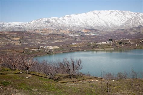 View of snow-capped Mount Hermon from the Sea of Galilee - Carta Jerusalem