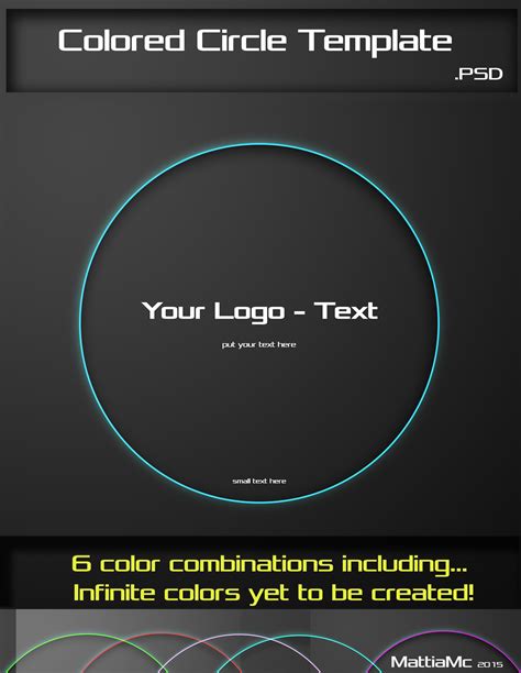 Colored Cirle Template PSD Put your Text by MattiaMc on DeviantArt