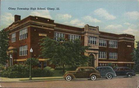 Olney Township High School Illinois Postcard