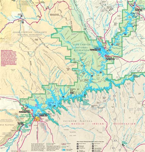 Lake Powell tourist map - Ontheworldmap.com