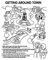 Getting Around Town Coloring Page  Crayolacom sketch template