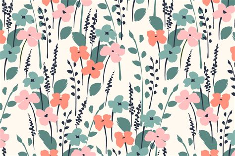 Cute flowers. 10 seamless patterns.