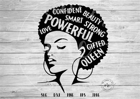 Black History Month, black history svg, afro svg, Afro Word Art, Female ...