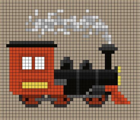 Steam Train (in motion) Pixel Art | Train cross stitch, Train cross ...