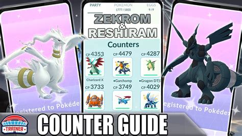 SHINY *ZEKROM & RESHIRAM* COUNTER GUIDE! 100 IVs & Moveset - Dragon Raid Boss | Pokémon Go - YouTube