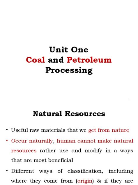 1-Coal & Petroleum Processing | PDF | Gasification | Coal