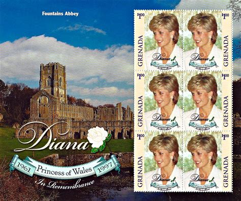 Princess Diana Souvenir Sheet Of 6 Stamps Issued By Grenad… | Flickr