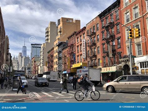 NYC Lower East Side Street Scene New York City People Chinatown Manhattan Editorial Stock Photo ...