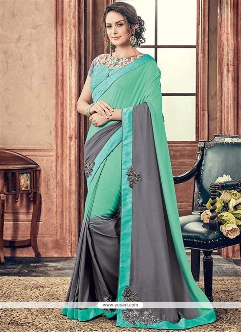 Buy Rayon Embroidered Work Shaded Saree | Designer Sarees