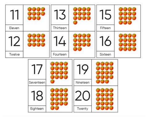 Preschool Numbers 11 20 Printables | Printable numbers, How to memorize things, Numbers preschool