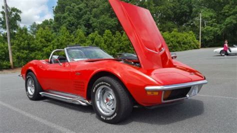 1972 Chevrolet Corvette C3 Stingray 1972 Chevrolet Corvette C3 Convertible Red RWD Manual ...