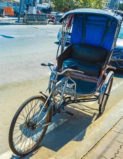 Old bike rickshaw rikshaw trishaw in Don Mueang Bangkok Thailand. 5741056 Stock Photo at Vecteezy