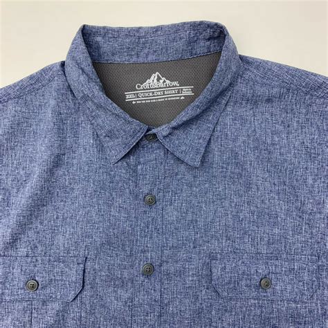 Croft&barrow Quick Dry Shirt Mens XXL Blue Short Sleeve Casual - Casual Shirts