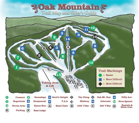 Oak Mountain State Park Trail Map - Printable Map