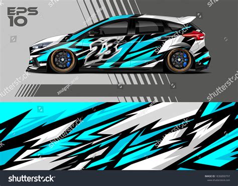 Race Car Wrap Decal Graphic Design Stock Vector (Royalty Free ...