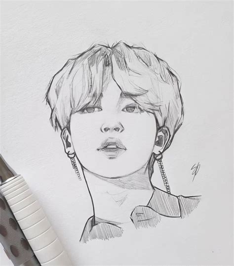 Pin on Bts &(kpop idol)pencil sketch