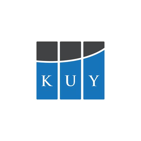 KUY letter logo design on WHITE background. KUY creative initials ...