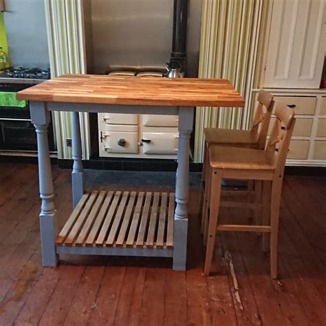 One Home Made Kitchen Island | bar stools by ikea :) | Flickr