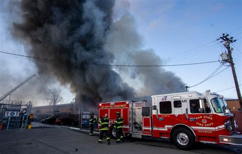 San Jose: Heavy fire breaks out at roofing business