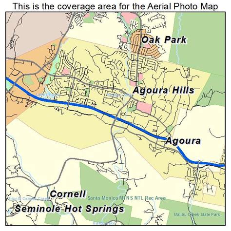 Aerial Photography Map of Agoura Hills, CA California