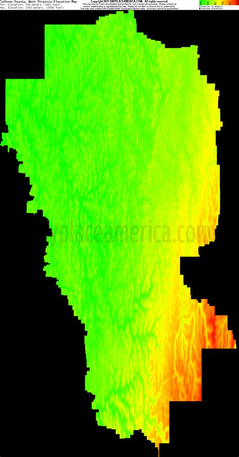 Free Calhoun County, West Virginia Topo Maps & Elevations