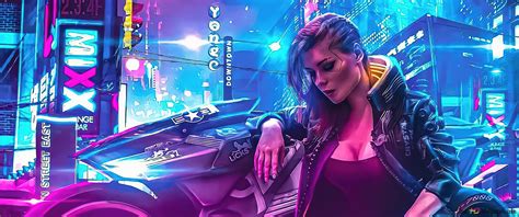 'Cyberpunk 2077' Video Game (Female V Fanart) 4K wallpaper download